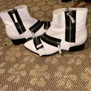 Jeffrey Campbell white booties